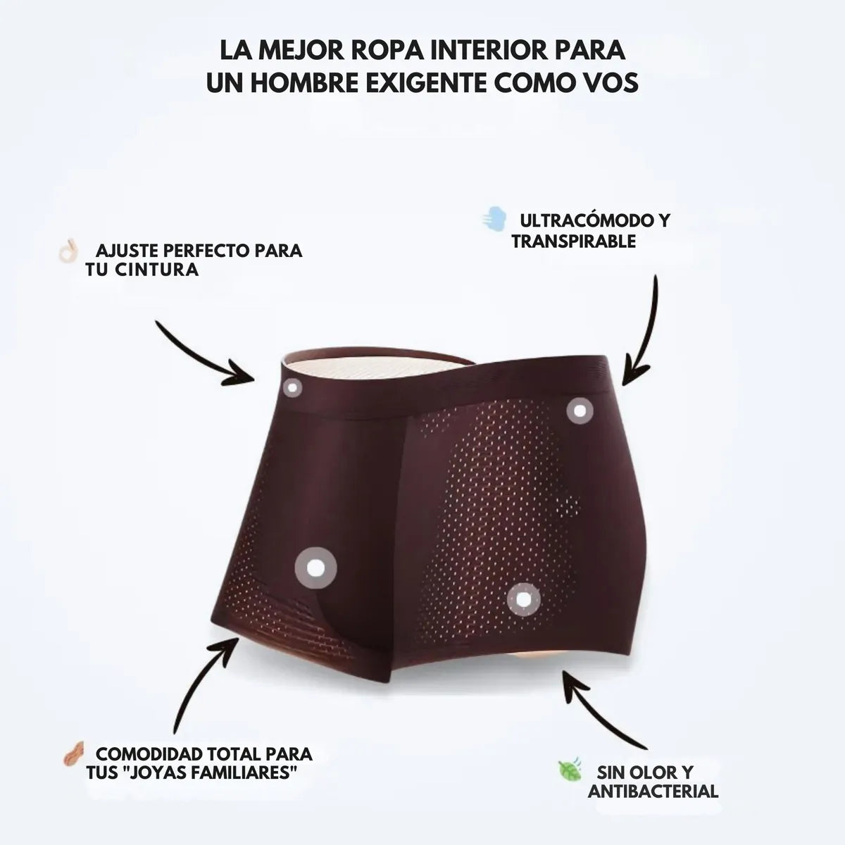 CoolBamboo™ – Pack de 4 Boxers de Tela de Bambú