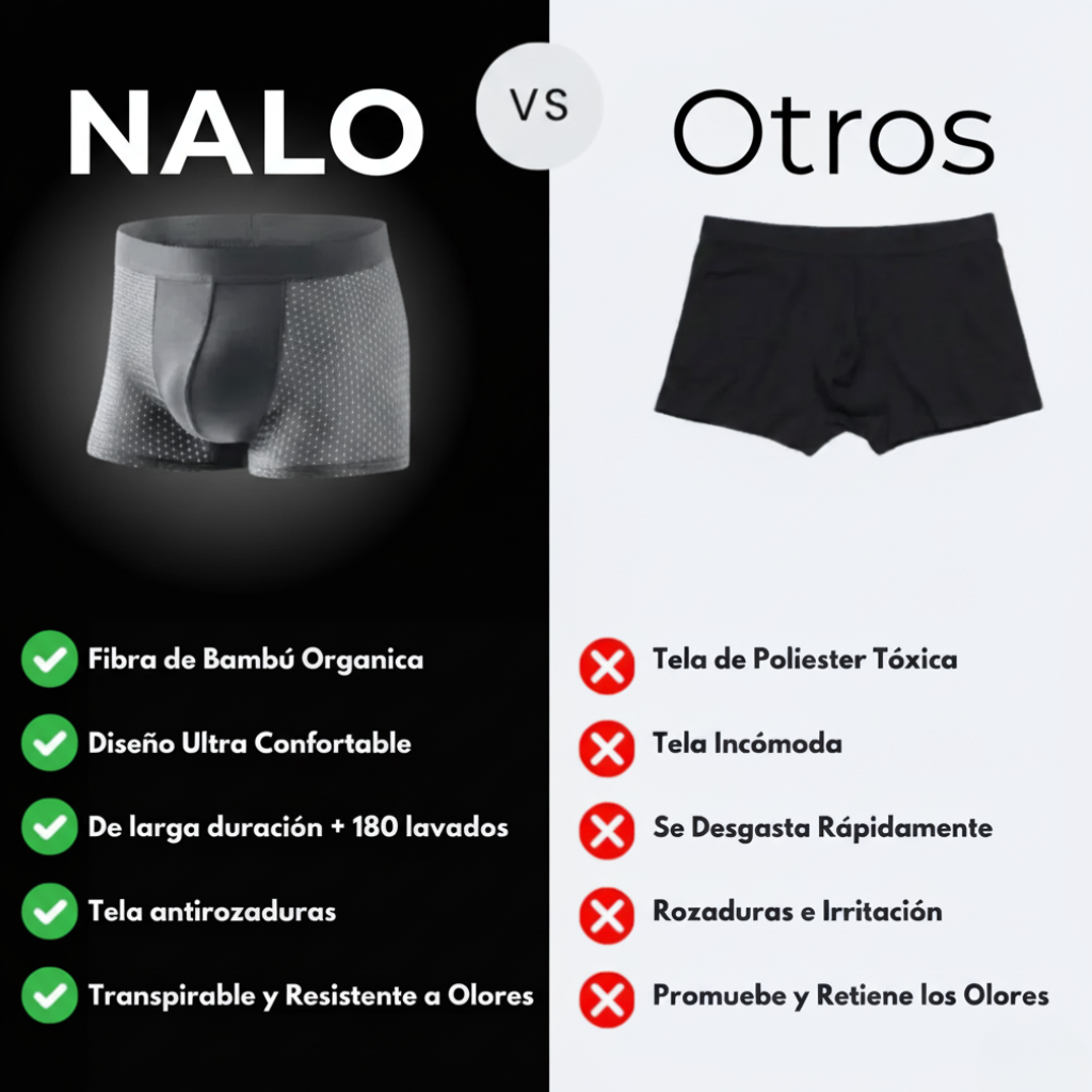 CoolBamboo™ – Pack de 4 Boxers de Tela de Bambú