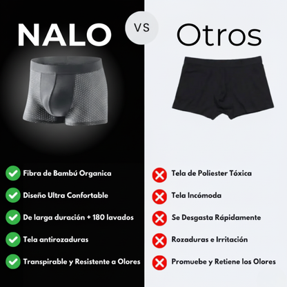 CoolBamboo™ – Pack de 4 Boxers de Tela de Bambú