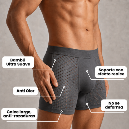 CoolBamboo™ – Pack de 4 Boxers de Tela de Bambú